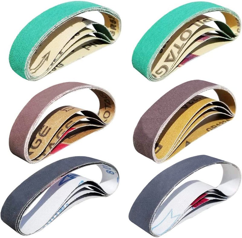 24 Pcs 34 x 12 Replacement Knife Sharpener Sanding Belt Kit for Work Sharp Knife  Tool Sharpener Ken Onion Edition WSKTSKO  8012024040010001200 Grits 34 x 12 Inch
