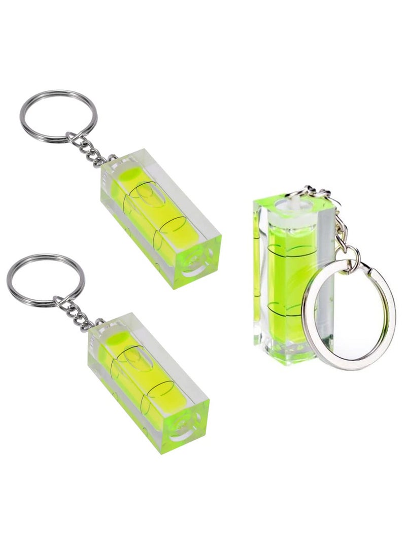 SIZIKJXGHWYI SIZIKJXGHWYI 3Pcs Keychain Spirit Bubble Level Mini Pocket Tool 15x15x40mm Spirit Levels Measuring Layout Tools  - Image 1