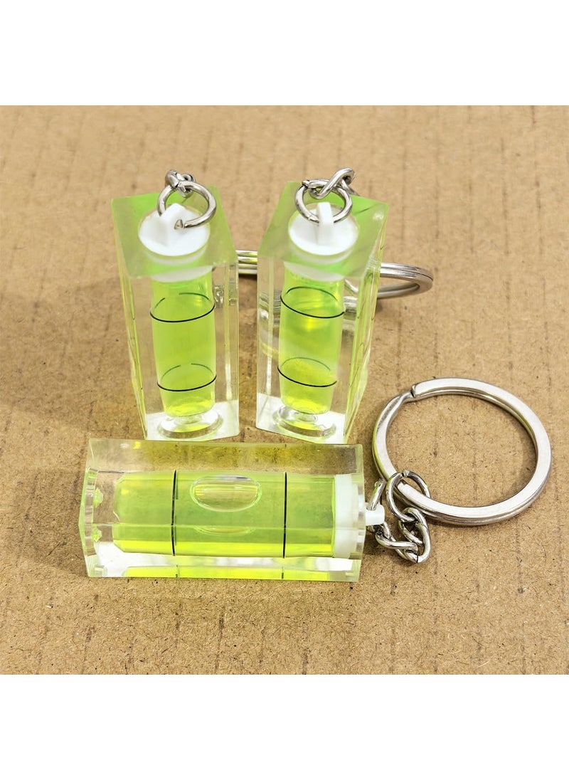 SIZIKJXGHWYI SIZIKJXGHWYI 3Pcs Keychain Spirit Bubble Level Mini Pocket Tool 15x15x40mm Spirit Levels Measuring Layout Tools  - Image 4