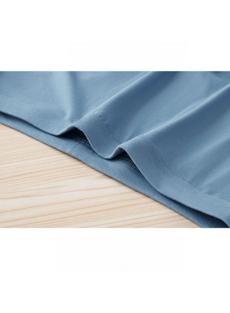 Men's Plus size Cotton Boxer Mid Waist Seamless Underwear Solid Color Loose Youth Shorts - Image 3