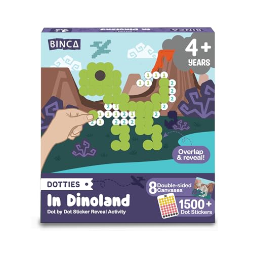 BINCA Dotties Dot Art Activity Kit - On the Go, 750+ Stickers, Vehicles Mess-Free Activities, DIY Dot Sticker Art for Toddlers, Kids Travel Activities, Craft Kits & Gifts for Boys & Girls Ages 4,5,6,7 - Image 1