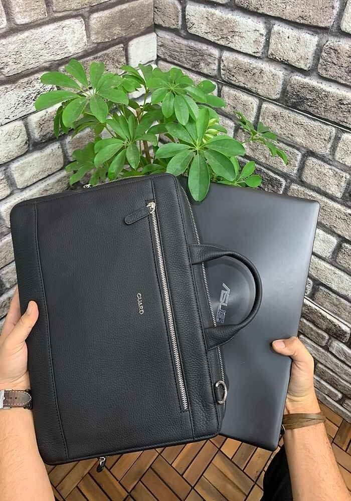 Guard Black Leather Special Production Laptop and Briefcase  - Image 3