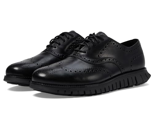Cole Haan Mens Zerogrand Remastered Wing Tip Oxford, Black/Black, 8.5-W US - Image 1