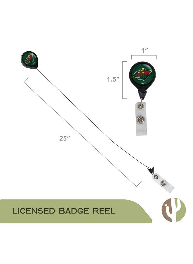 Desert Cactus Minnesota Wild Nhl Team Retractable Badge Holder Ticket Clip Reel Id  - Image 4