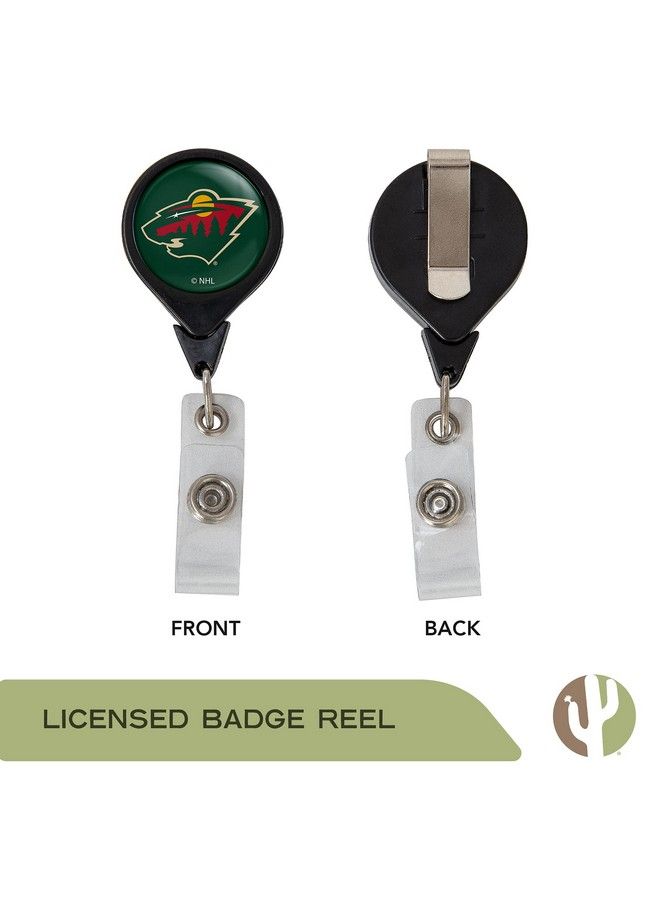 Desert Cactus Minnesota Wild Nhl Team Retractable Badge Holder Ticket Clip Reel Id  - Image 3