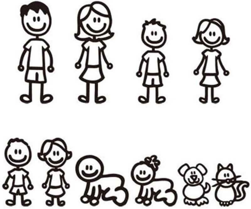 DPWOUM DPWOUM White Car Sticker I Love My Family Car Bling Stickers and Decals Pet Cat Dog Animal Decal for Car Window Phone Notebook Decorative Cars Walls Exterior Accessories  - Image 2