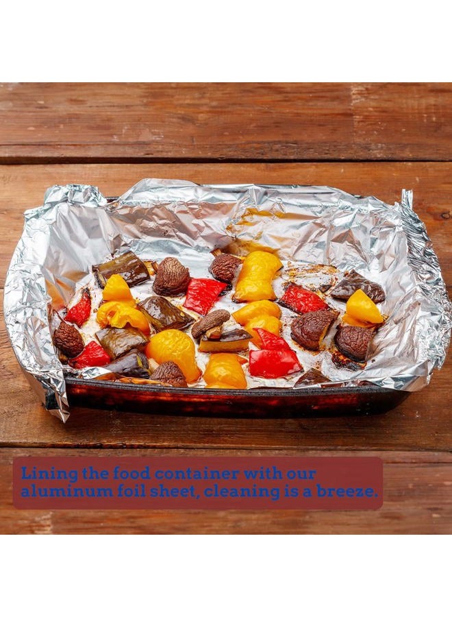 Wonlooker Aluminum Foil Sheets, 500 Sheets, 12 x 12inch/sheet, Precut Aluminum Foil Wraps, Pop-Up Interfolded Foil Sheets for Baking, Grilling, Roasting, Cooking or Storing Food - Image 4
