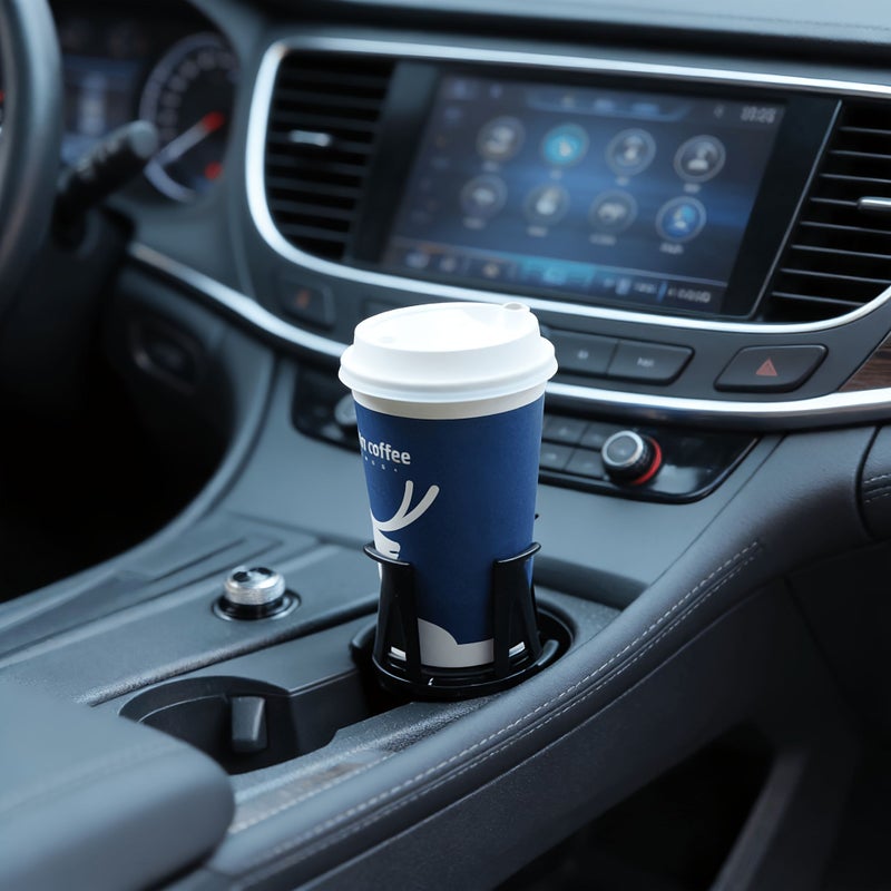 2026 Upgraded Car Cup Holder Insert With Self Adhesive Clamping Arms For Water Cup And Drinks Black - Image 4