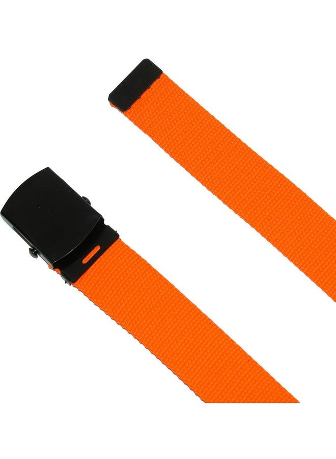 CTM Adjustable 1.25 Inch Wide Neon Fabric Web Belt, Pink - Image 4