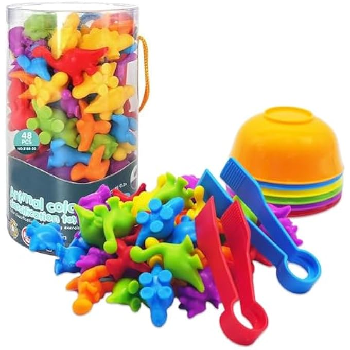 COUNTING MATCHING GAME, COLOR SORTING FOR COLOR CLASSIFICATION AND SENSORY TRAINING, MATCHING GAMESSET WITH SORTING BOWLS, SORTING GAMES FOR BOYS AND GIRLS - Image 1