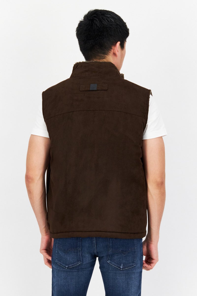 Rainforest سترة بومبر بدون أكمام للرجال، بني - Image 2