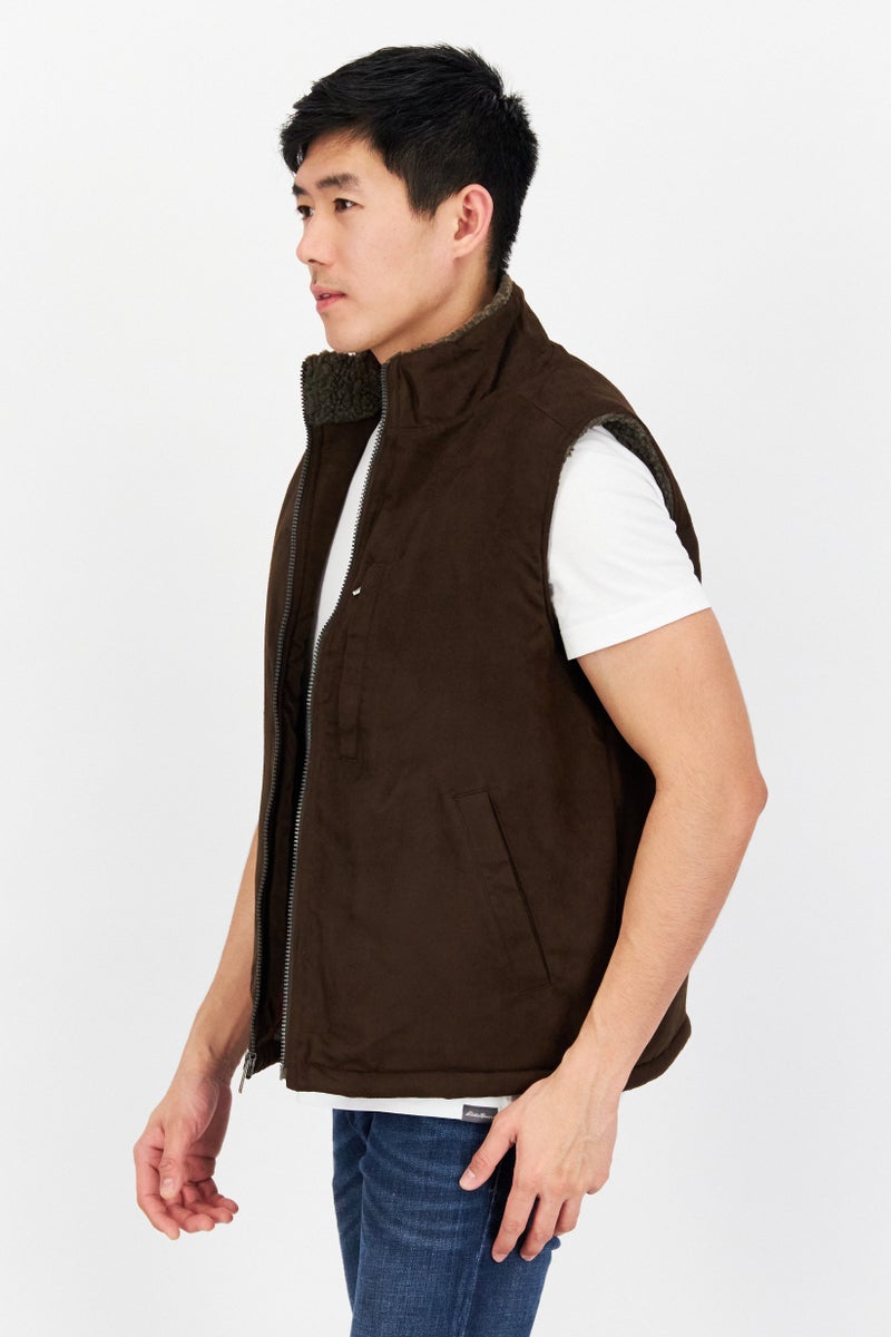 Rainforest سترة بومبر بدون أكمام للرجال، بني - Image 3