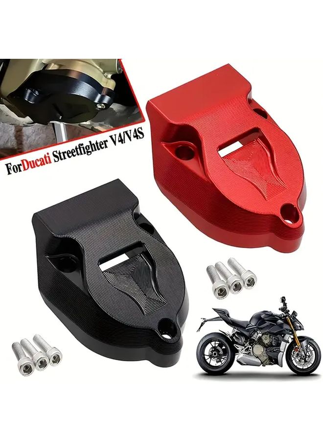 غطاء محرك ألومنيوم CNC واقي صفيحة حماية ملحق أسود لدراجة Ducati Panigale V4 V4S Streetfighter للتعديل - Image 4