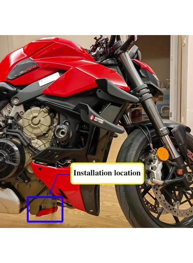غطاء محرك ألومنيوم CNC واقي صفيحة حماية ملحق أسود لدراجة Ducati Panigale V4 V4S Streetfighter للتعديل - Image 3