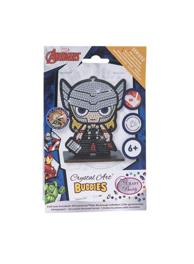 Craft Buddy Craft Buddy Marvel Avengers Thor Crystal Art Buddies Series 2 Diamond Painting Kit - Image 2