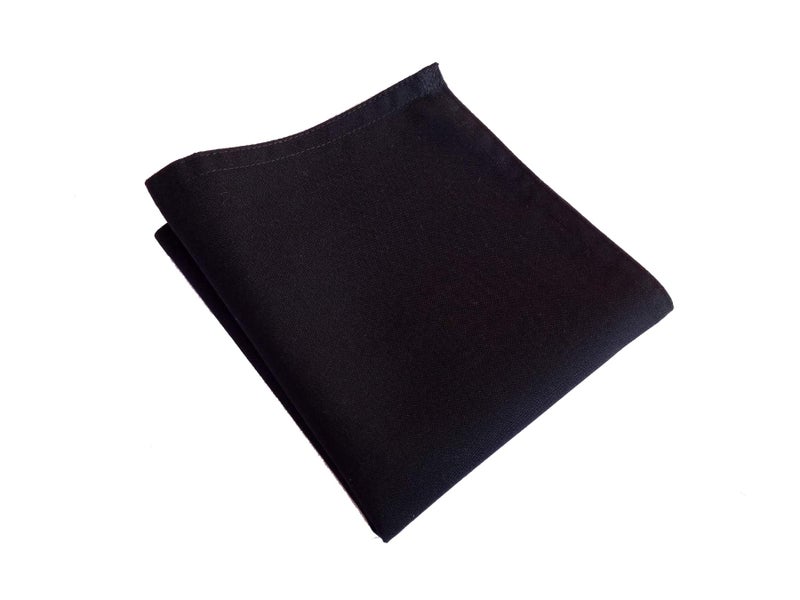 Switchon Cocktail Polyester Small Napkins, Black - Set of 12 Pieces - Image 1