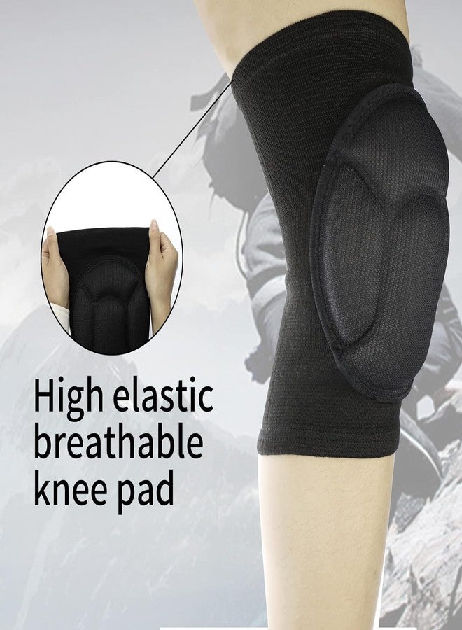 HUBTURE Wrestling Knee Pads, Thickened Soft Protective Knee Sleeves for Men Women, Flexible Anti-Collision Knee Support Brace for Wrestling Basketball Volleyball Football Dance Knee Protector - Image 4