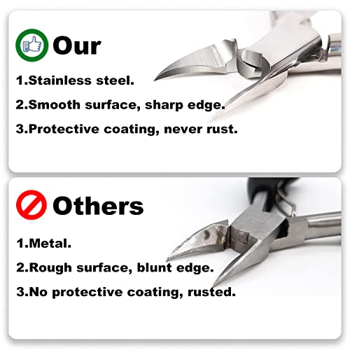 Moosec Podiatrist Toenail Clippers and Lifters for Thick or Ingrown Toenail Pedicure Clippers Ingrown Toenail Tools Set - Image 3