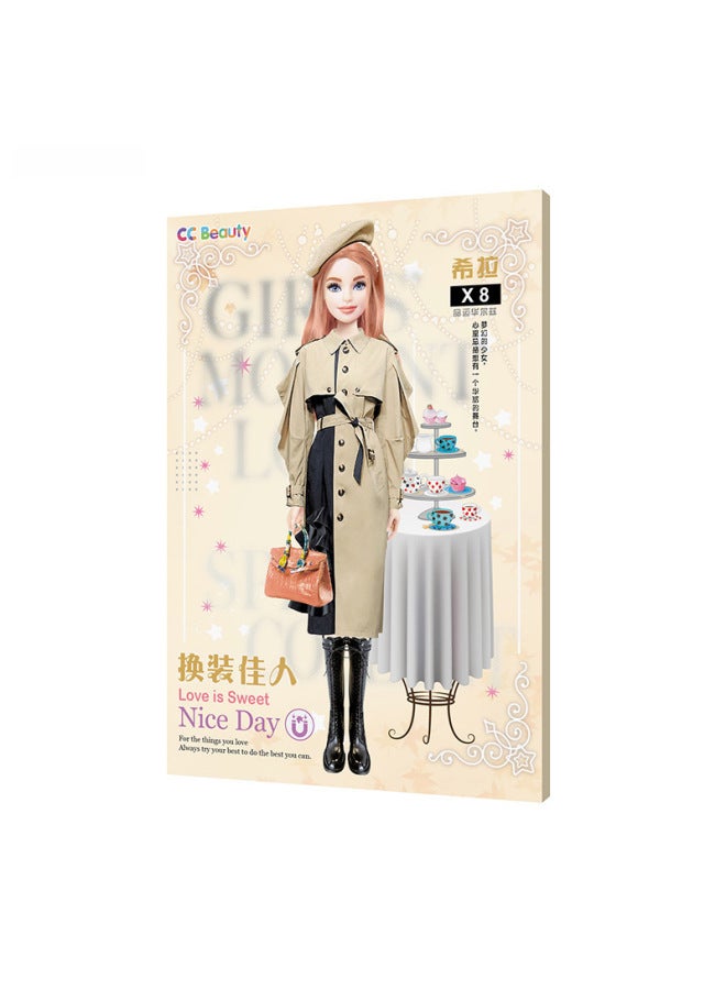 Children's Play House Toys Set - Miniature Furniture Appliances Accessories For Pretend Play-Color:Hila Collection Bag + Beauty Collection Book - Image 5
