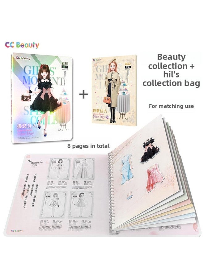 Children's Play House Toys Set - Miniature Furniture Appliances Accessories For Pretend Play-Color:Hila Collection Bag + Beauty Collection Book - Image 1