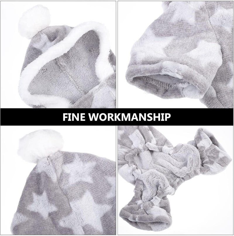 klarako 1pc pet Pajamas Dog Pajamas Fleece Xmas pet Outfit pet Warm Coat Windproof pet Outfit pet Coat Puppy Bunny Costume Winter Pet Clothes Four-Legged Clothing Comfortable Coral Fleece - Image 4