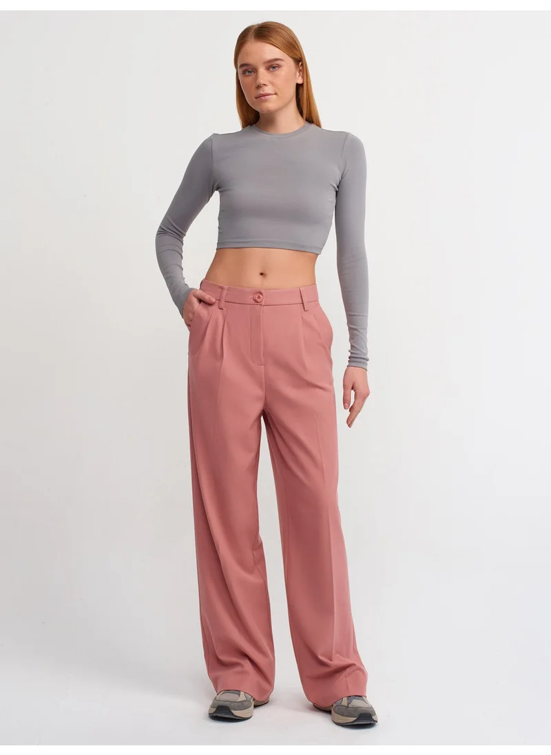 ديلفين 30349 Crew Neck Long Sleeve Top-Grey