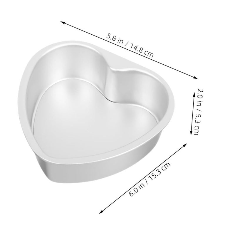6 Inch Heart Shape Cake Mold With Removable Base Non Stick Metal Baking Pan - Image 3