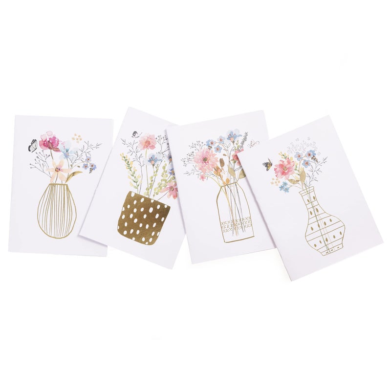 Graphique Blooming Vases Greeting Cards | 20 Pack | All Occasion Blank Note Cards with Envelopes | 4 Assorted Floral Bouquets | Boxed Set for Personalized Notes | 4.25" x 6" - Image 3