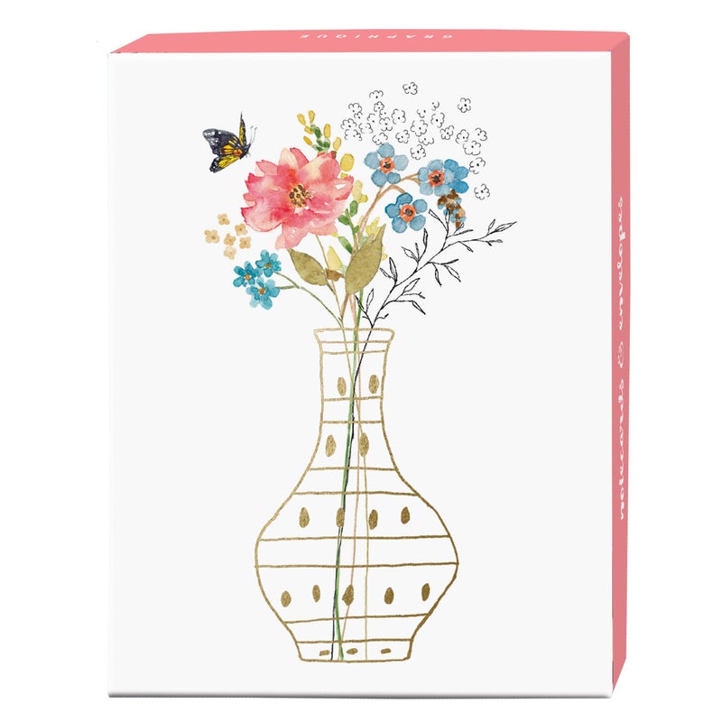 Graphique Blooming Vases Greeting Cards | 20 Pack | All Occasion Blank Note Cards with Envelopes | 4 Assorted Floral Bouquets | Boxed Set for Personalized Notes | 4.25" x 6" - Image 1