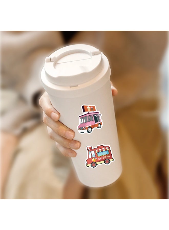 Cartoon Transportation Vehicle Truck Stickers for Kids Boy Vinyl Waterproof Sticker 50 Pack for Water Bottle Laptop Skateboard Computer Indoor and Outdoor Use Party Favor and Supplies - Image 5