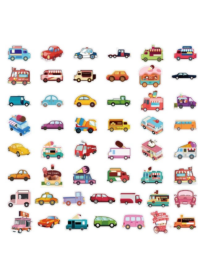 Cartoon Transportation Vehicle Truck Stickers for Kids Boy Vinyl Waterproof Sticker 50 Pack for Water Bottle Laptop Skateboard Computer Indoor and Outdoor Use Party Favor and Supplies - Image 4