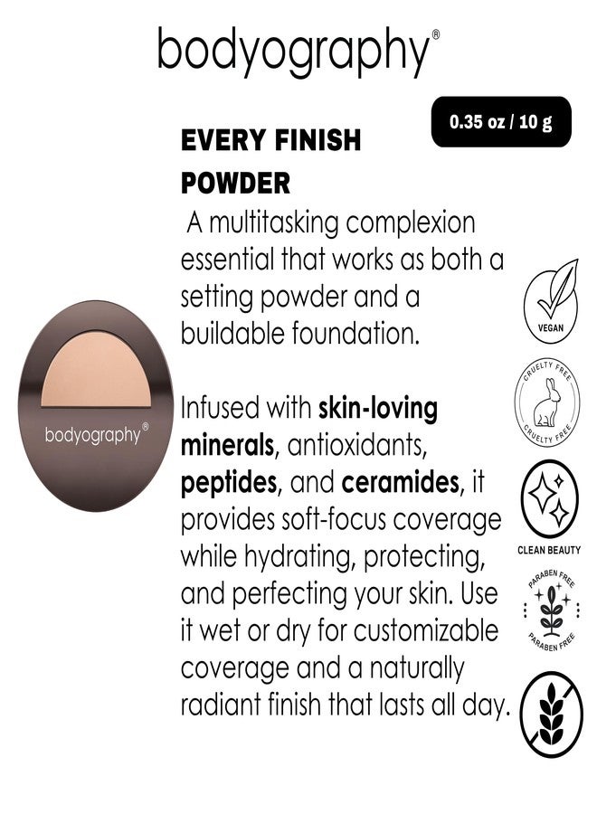 Bodyography Every Finish Micro-Fine Pressed Powder, Medium/Fair | Multipurpose Face Powder with Ceramide 2 and Dermaxyl | Lightweight, Silky Texture | For Smooth, Flawless Skin - Image 4