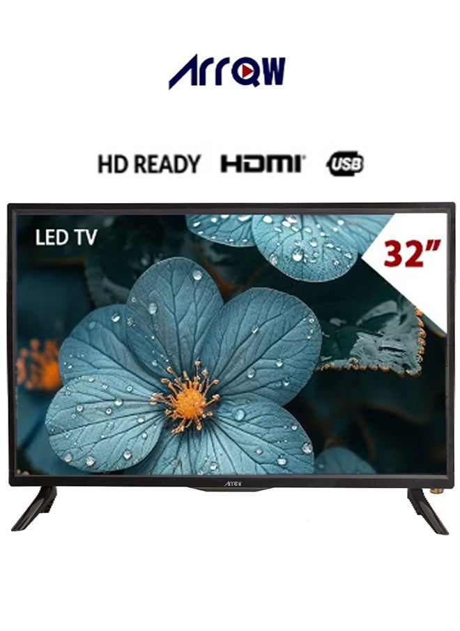 آركيو - تلفزيون LED قياسي عالي الدقة مقاس 32 بوصة مع فتحتين USB وفتحتين HDMI، موفر للطاقة | RO-32LSH - Image 1