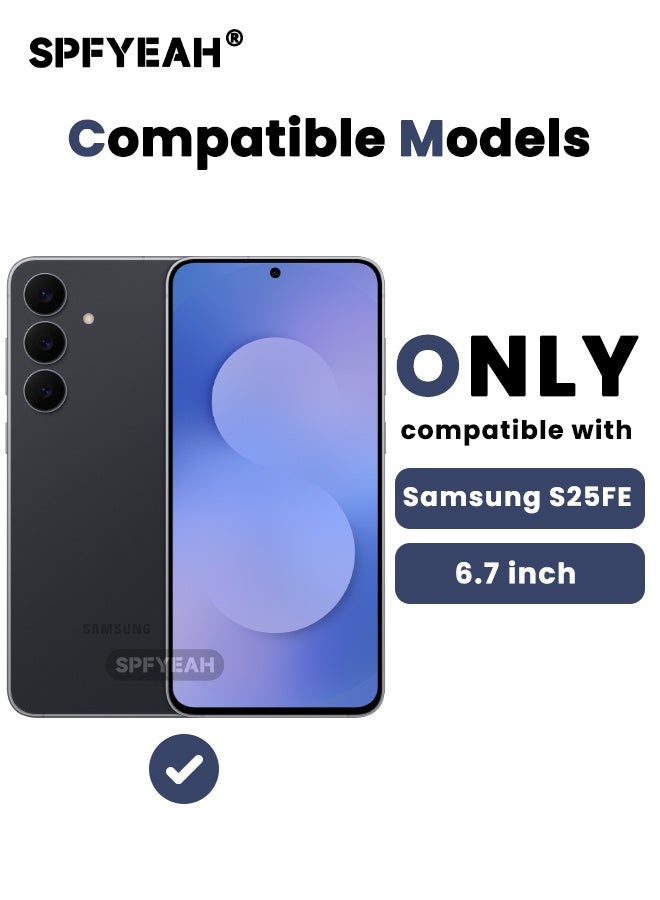 SPFYEAH [2-in-1] Samsung Galaxy S25 FE Case with Screen Protector, Four Corner Anti-Fall Airbags, Slim Flexible TPU Rubber Soft Silicone Anti Slip Bumper Case Cover Fit for Samsung S25 FE 5G 6.7 inch, Clear - Image 2