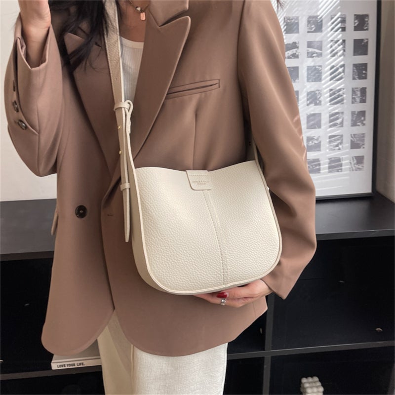 Bucket Bags with Small Purse Fashion Versatile Shoulder Bag for Women Girl Solid Color Crossbody Bag Large Capacity - Image 3
