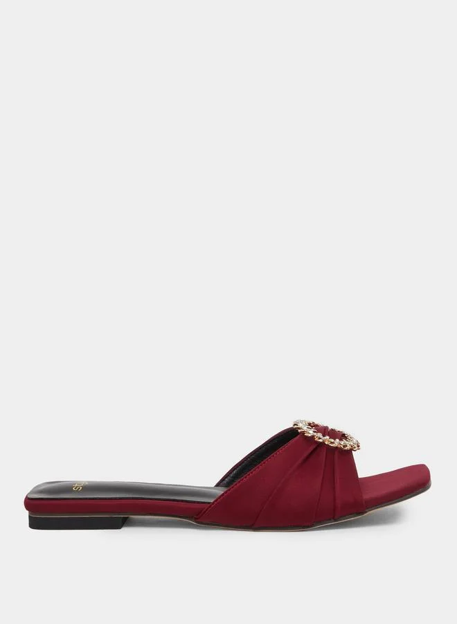ستايلي Styli Embellished Flat Sandals