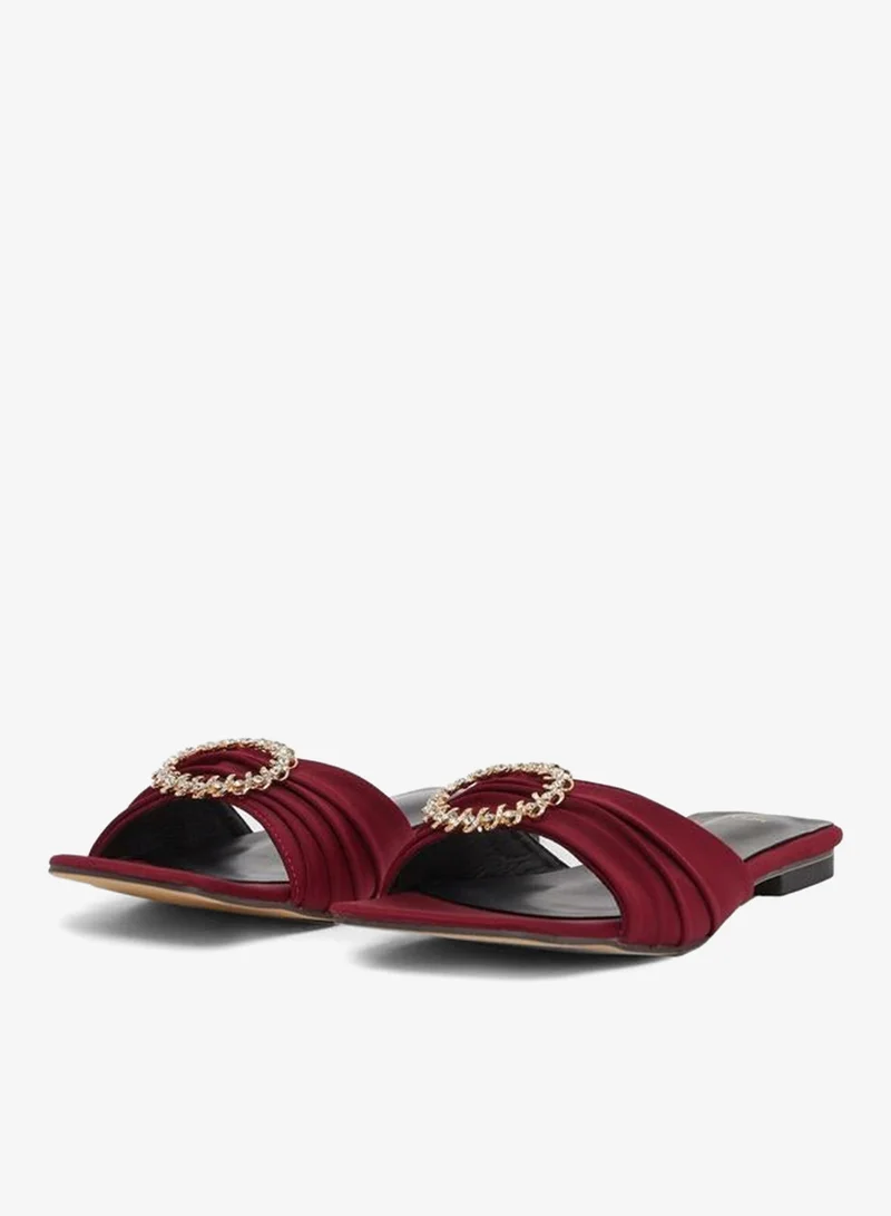 Styli Embellished Flat Sandals
