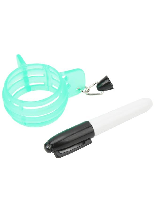 Thoraya - Circle Golf Ball Liner 360 Degree Golf Ball Line Marker Drawer Drawing Marking Alignment Putting Tool with Pen Green - Image 1