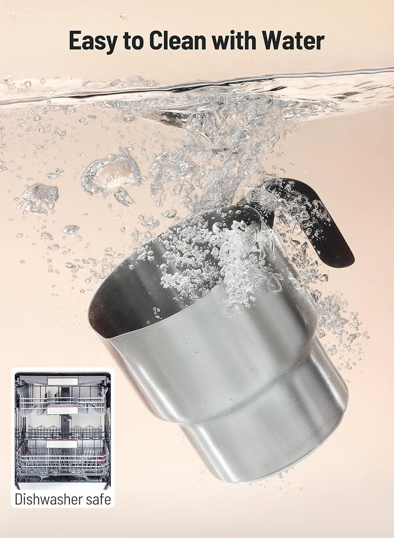 KASTWAVE Detachable 4-in-1 Milk Frother and Steamer, Electric Milk Frother, 500ml Hot Chocolate Maker and Electric Milk Heater with Hot & Cold Foam, Dishwasher Safe, for Coffee, Lattes, Cappuccino, Matcha - Image 5