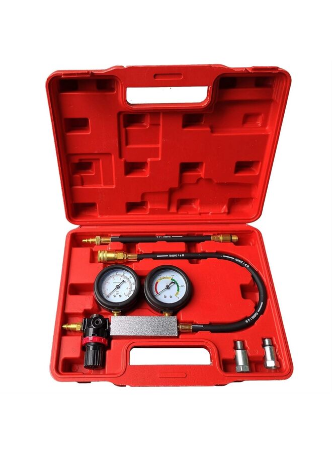 New Leak Down Tester Engine Cylinder Leak Tester Leakage Detector Engine Compression Tester Gauges Set - Image 1