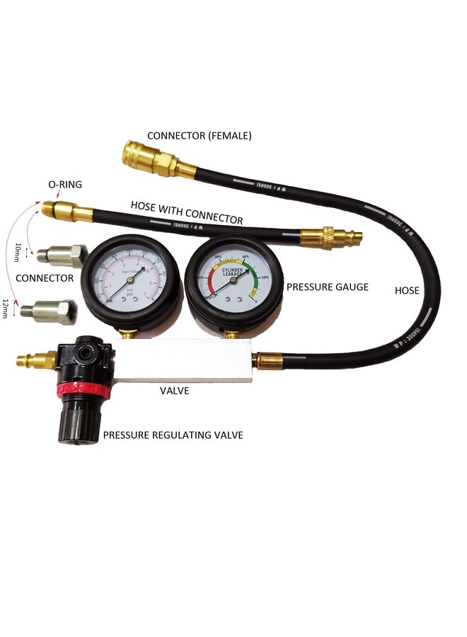 New Leak Down Tester Engine Cylinder Leak Tester Leakage Detector Engine Compression Tester Gauges Set - Image 2