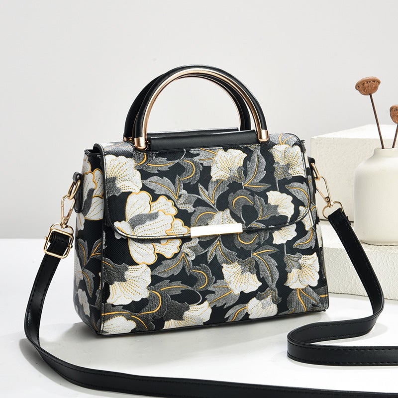 Women'S Bag Large Capacity Single Shoulder Fashion Embroidered Pattern Diagonal Cross Handbag Box Bag - Image 2
