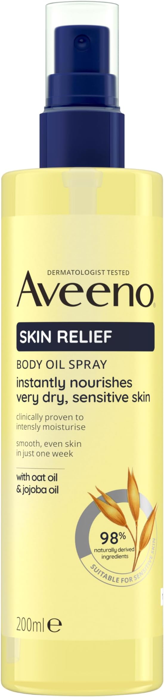Aveeno زيت تنظيف الجسم المرطب اليومي من أفينو 1x 200 مل زيت استحمام مغذي للبشرة العادية إلى الجافة خالي من الصابون برائحة خفيفة نباتي مع مركب الشوفان الثلاثي المهدئ - Image 1