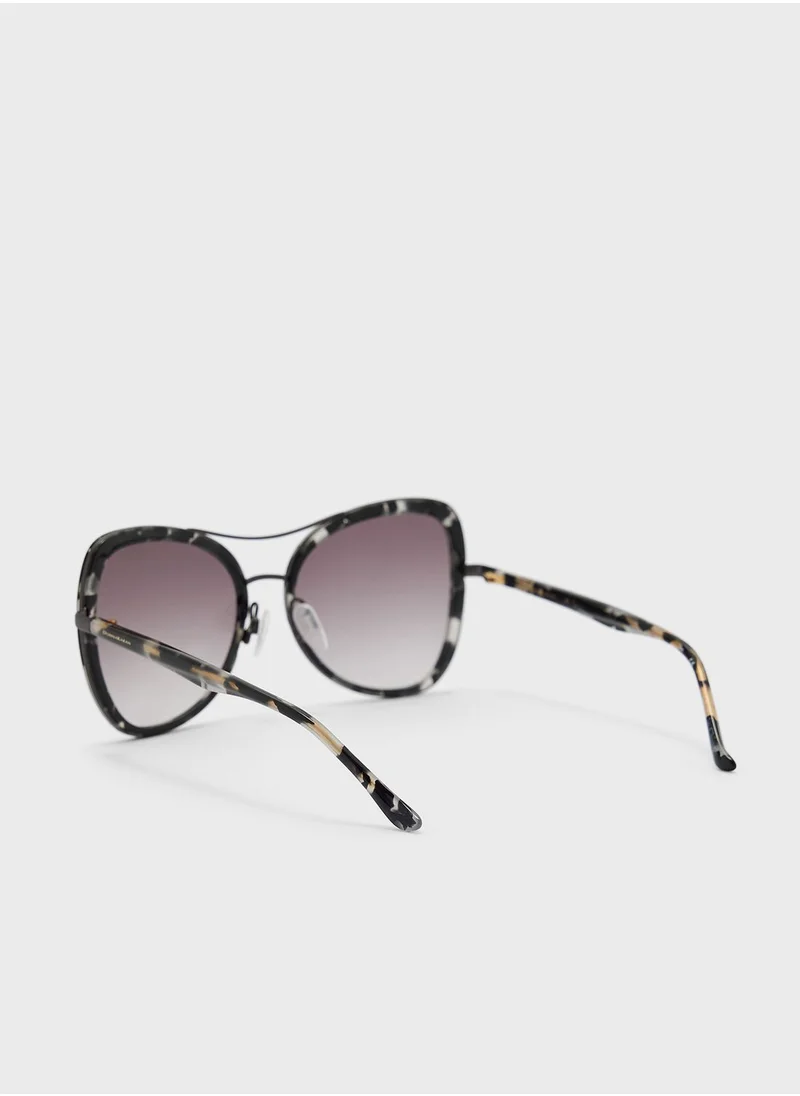 Donna Karan Cat Eye Oversized Sunglasses