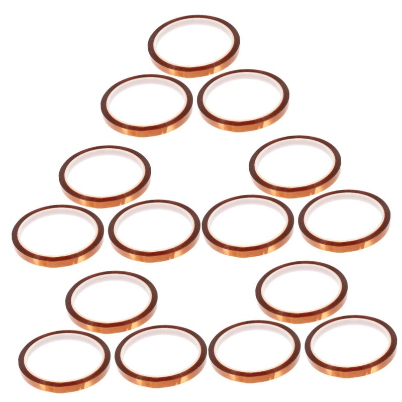 PartyKindom 15 لفة شريط عازل كهربائي بألوان متنوعة 9.5X9.5X1 سم لاصق حراري متعدد الاستخدامات - Image 1