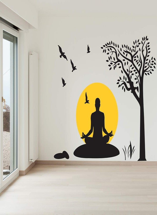 Wallstick ملصقات جدارية لليوجا (فينيل 110 سم × 90 سم) - Image 1