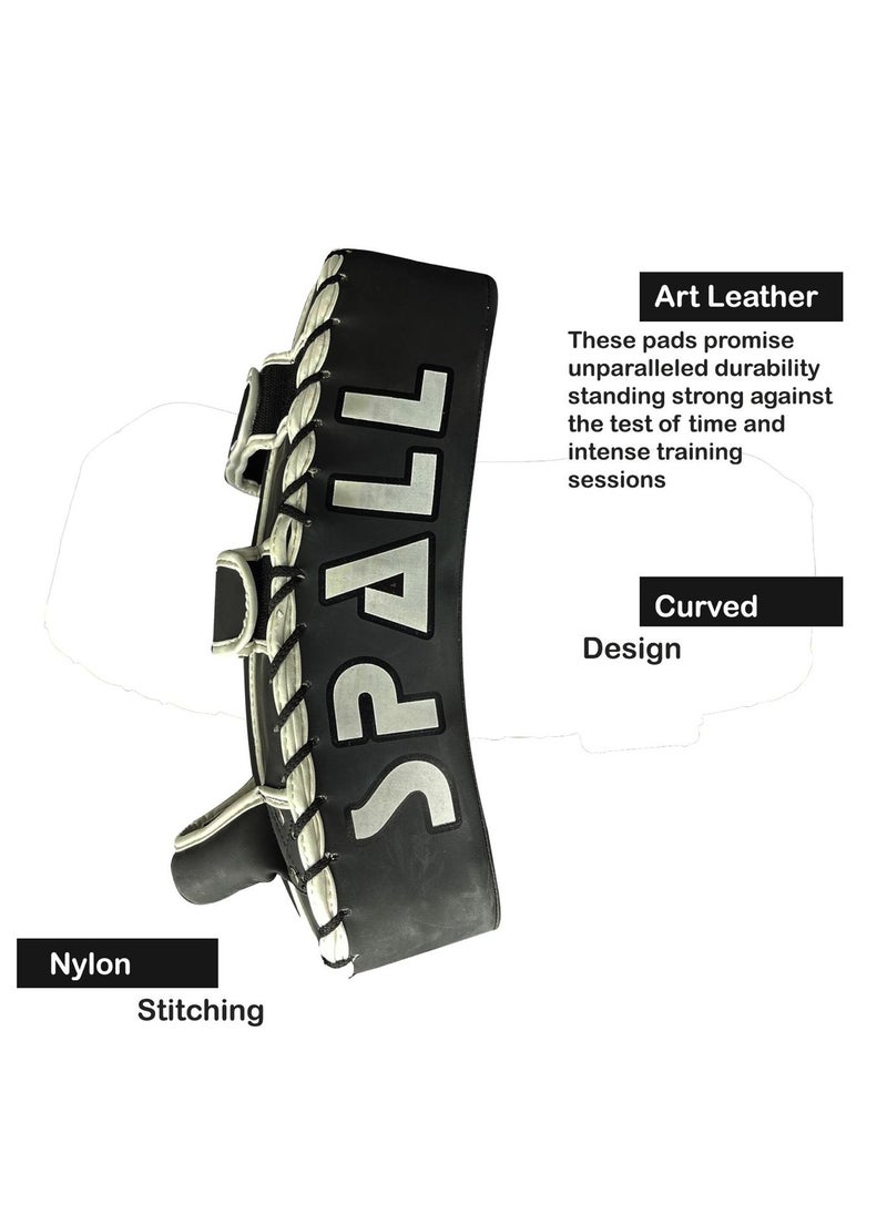Spall Kicking Strike Shield - Curved Pad Boxing Punching Training Mitts Arm Focus Target for Martial Arts Taekwondo Karate Muay Thai UFC MMA Sanda Drill PU Leather  - Image 2