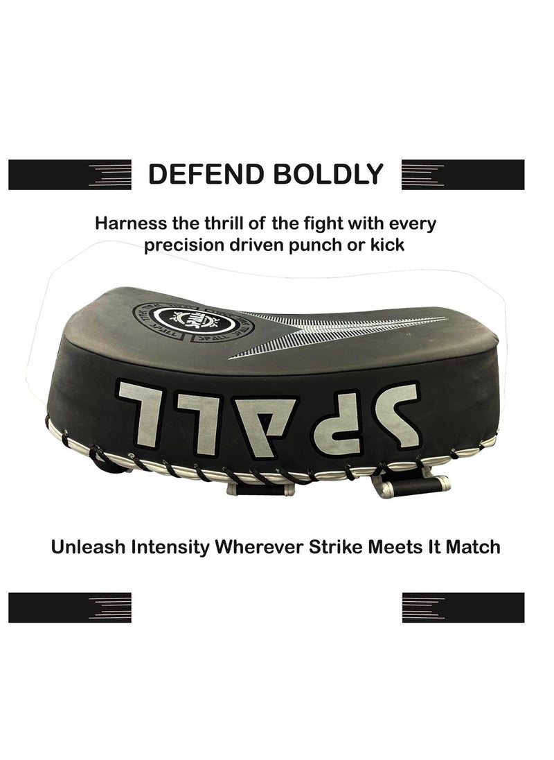 Spall Kicking Strike Shield - Curved Pad Boxing Punching Training Mitts Arm Focus Target for Martial Arts Taekwondo Karate Muay Thai UFC MMA Sanda Drill PU Leather  - Image 4