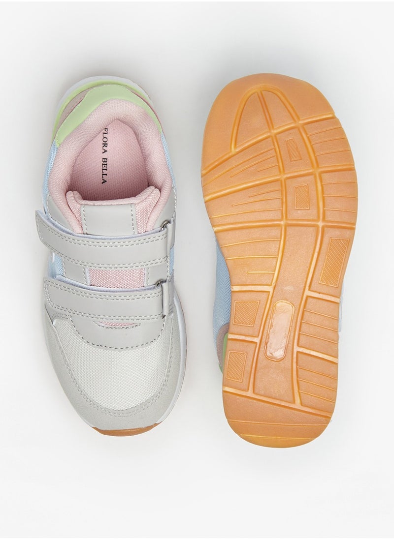 Flora Bella By Shoexpress - Girls Colourblock Casual Sneakers With Hook And Loop Closure By Shoexpress - Image 1