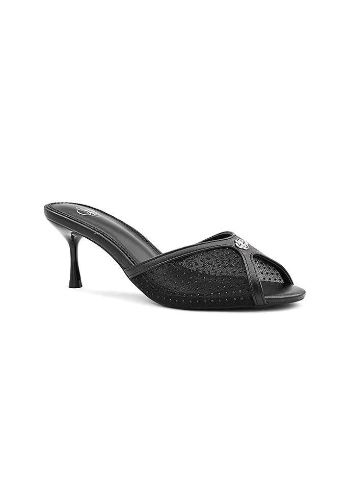 أيقون Sparkling heel slipper with cushioned comfort base.
